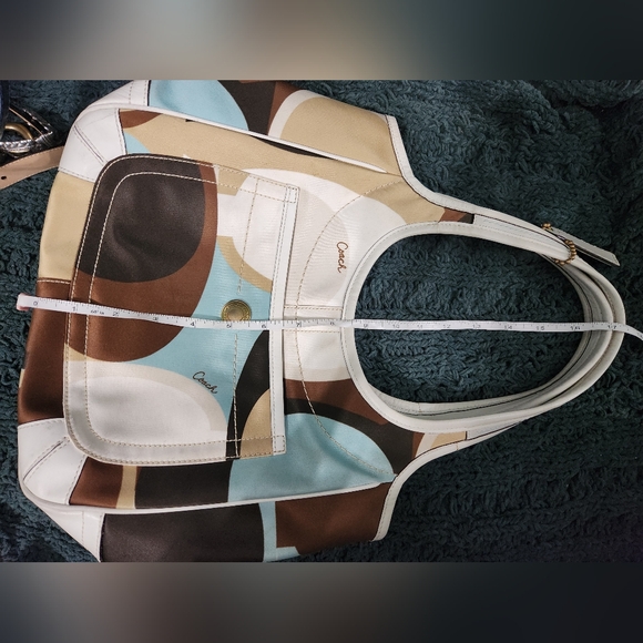 Coach Ergo Multi Color Signature Scarf Print Medium Hobo Shoulder Bag - Picture 11 of 12